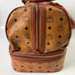 MCM Monogram Cognac Leather Munchen Duffle/Suitcase Bag RARE