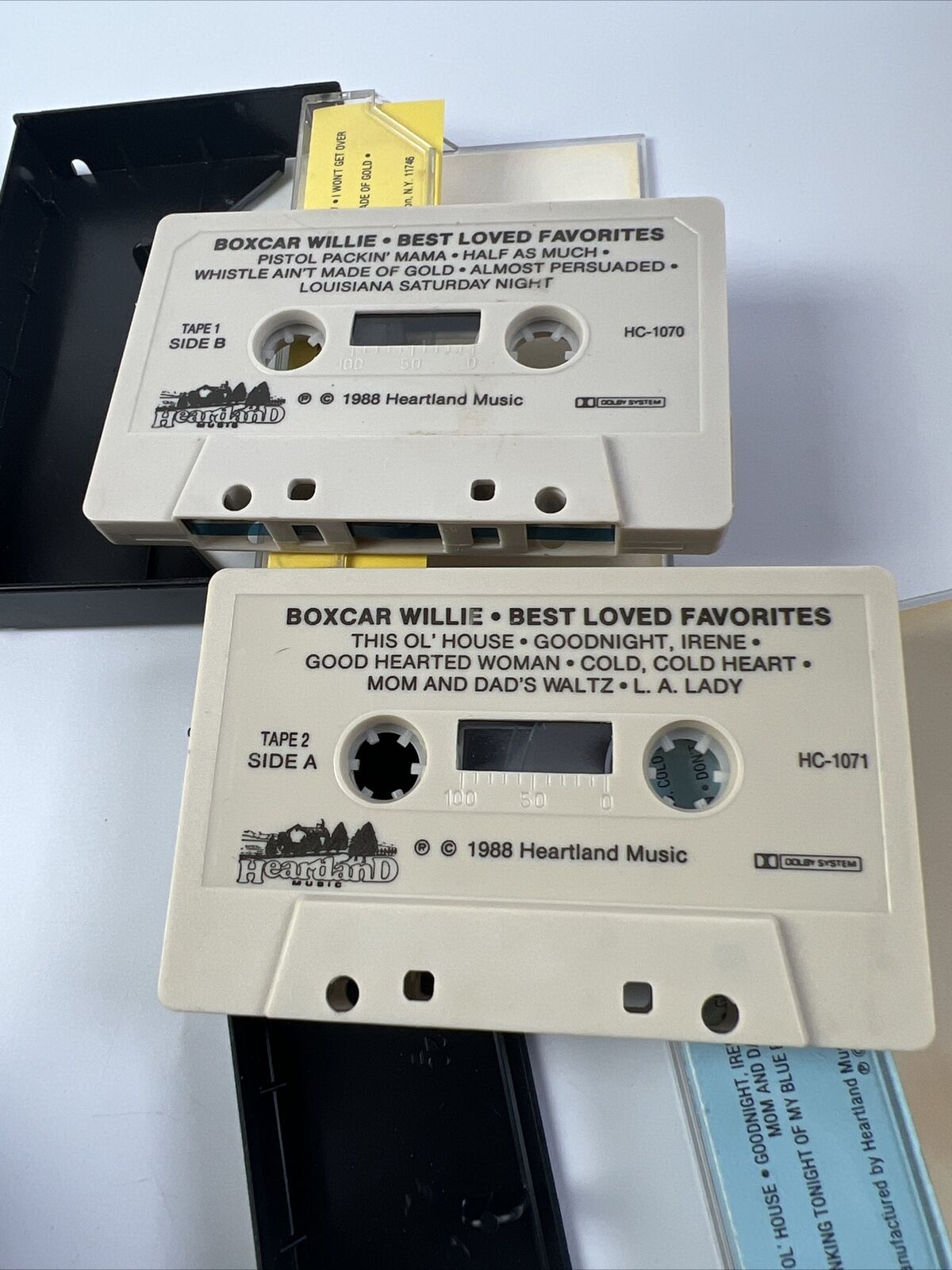 Boxcar Willie Heartland Music Presents Best Loved Favorites Cassettes 2X