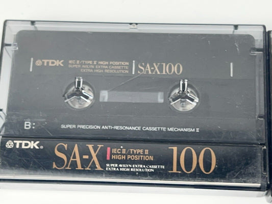 TDK 5 Cassette Tapes Sold As Blanks 3- SA-X100  1- SM10 1- MA-C 60