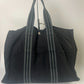 Authentic HERMES Fourre Tout MM Vintage Hand Tote Bag Canvas Black/Gray