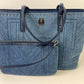 MCM Munchun Limited Edition Tote in Vintage Denim Blue with 2nd Bag