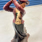 Vintage Women golfer wooden statue Approx 28in