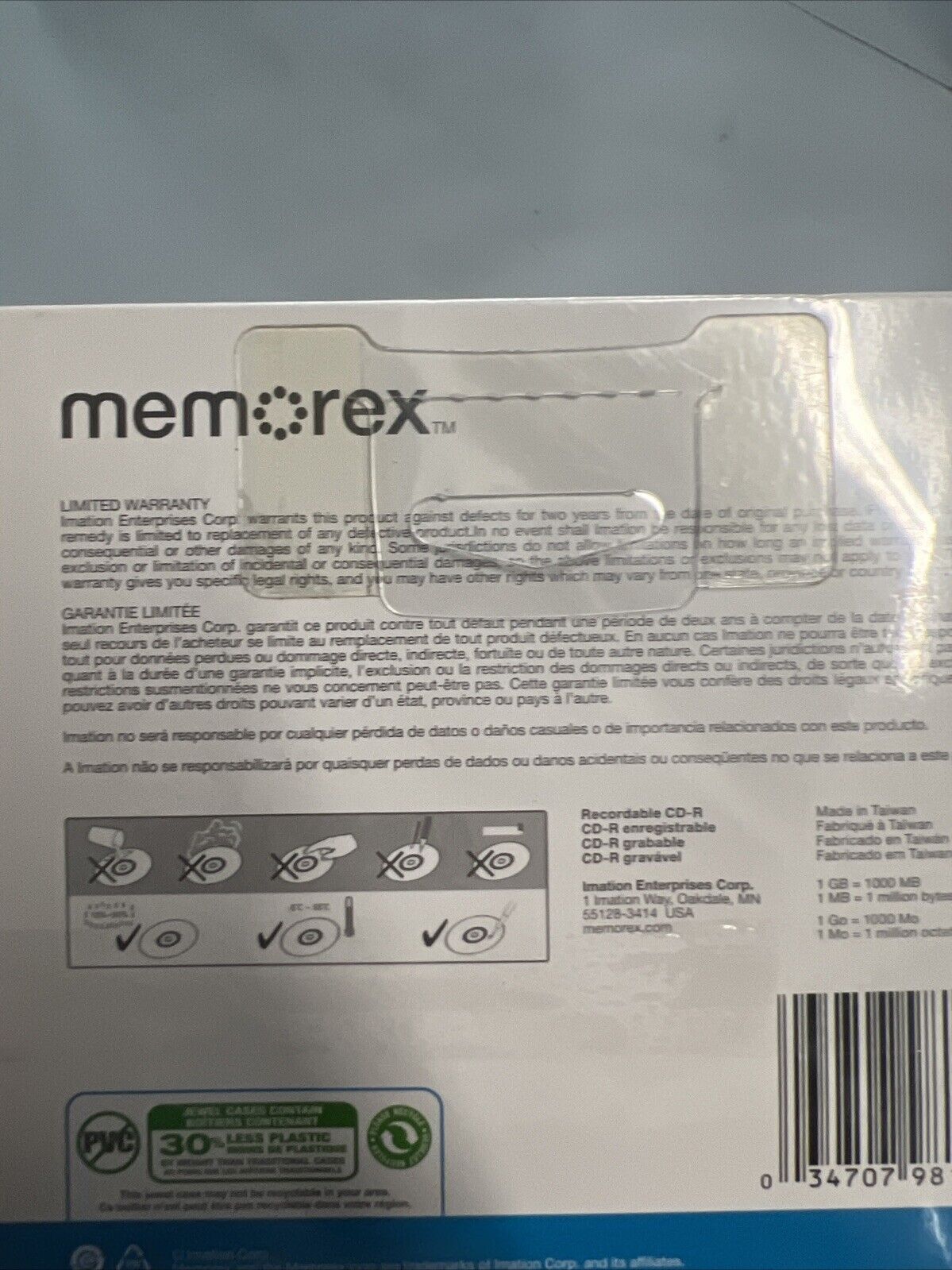 Memorex Cool Colors CD-R 52X 700MB 80 min (5 Pack) Blank Media