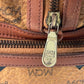 MCM Monogram Cognac Leather Munchen Duffle/Suitcase Bag RARE