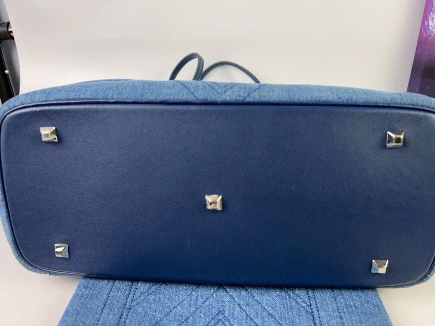 MCM Munchun Limited Edition Tote in Vintage Denim Blue with 2nd Bag