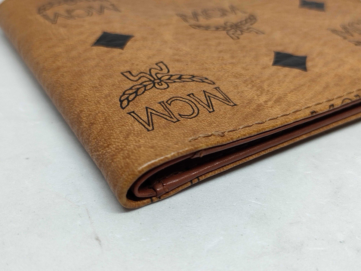 MCM Visetos Bi-Fold Wallet | Cognac Brown | Pre-Owned