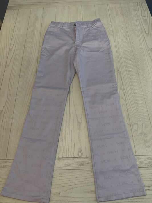 MCM Purple Diamond Logo Pants 27” Waist 31” Inseam  42" Length