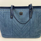 MCM Munchun Limited Edition Tote in Vintage Denim Blue with 2nd Bag