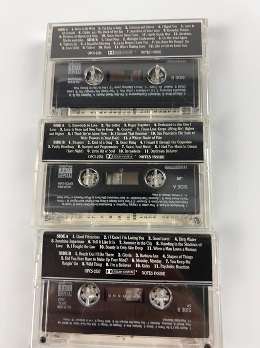 TIME LIFE CLASSIC ROCK COMP CASSETTES 1990 LOT OF 3 1966-1968