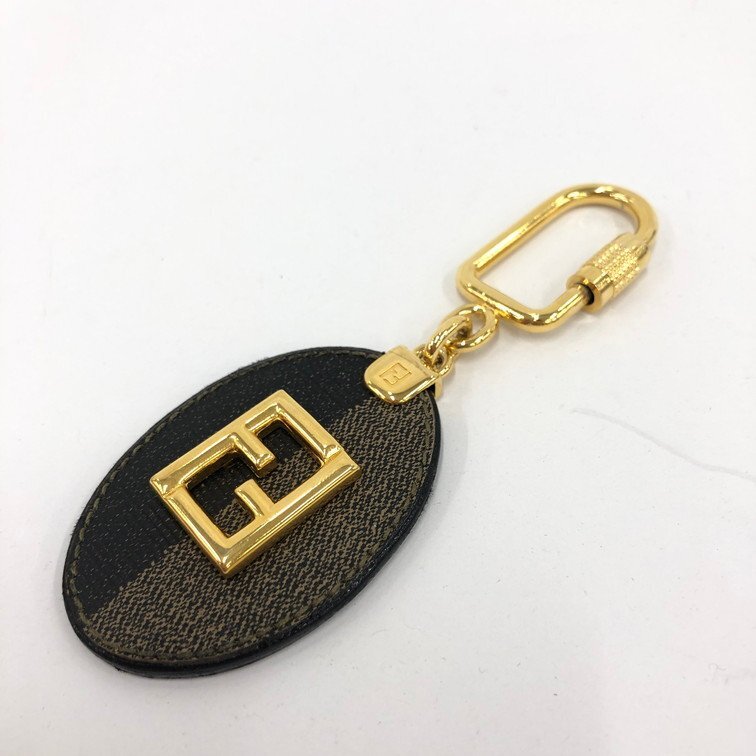 FENDI keychain with FF logo, includes box