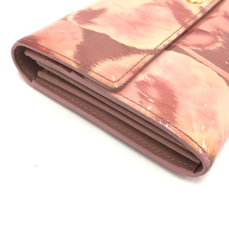 LOUIS VUITTON Wallet Portefeuille Sarah Vernis Ikat Flower M90023/TN0193