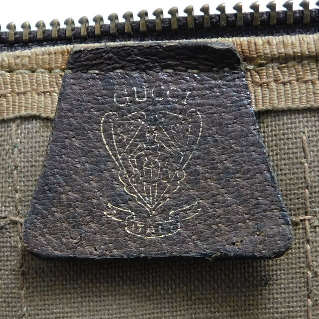 GUCCI Old Gucci Boston Bag Handbag Sherry Line GG Pattern 002・606・39