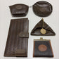 MARIO VALENTINO 5-Piece Set Long Wallet, Triangle Coin Case, Clasp Purse, 2 Mini Pouch