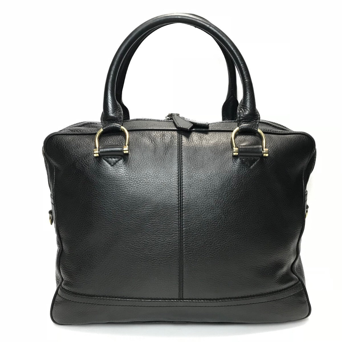 Burberry Vintage Leather Boston Bag | Nova Check Interior | Black | Men's