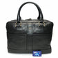Burberry Vintage Leather Boston Bag | Nova Check Interior | Black | Men's