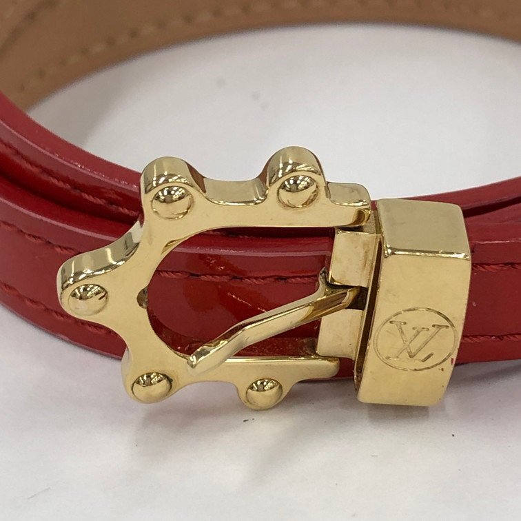 Louis Vuitton Monogram Vernis Bracelet Triple Tour Bangle M91402/MI0094