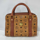 MCM Boston Bag Vintage Cognac Visetos Leather