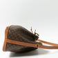 Celine Macadam Drawstring Shoulder Bag | PVC & Leather Crossbody | Dark Brown | Women's