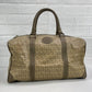 FENDI Boston Bag, Zucca Pattern, Coated Canvas and Leather, Brown, Travel Bag, Vintage, A4 Size