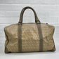 FENDI Boston Bag, Zucca Pattern, Coated Canvas and Leather, Brown, Travel Bag, Vintage, A4 Size
