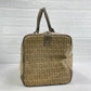 FENDI Boston Bag, Zucca Pattern, Coated Canvas and Leather, Brown, Travel Bag, Vintage, A4 Size