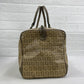 FENDI Boston Bag, Zucca Pattern, Coated Canvas and Leather, Brown, Travel Bag, Vintage, A4 Size