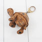 MCM Visetos Turtle Charm Keychain | Cognac Brown | Pre-Owned
