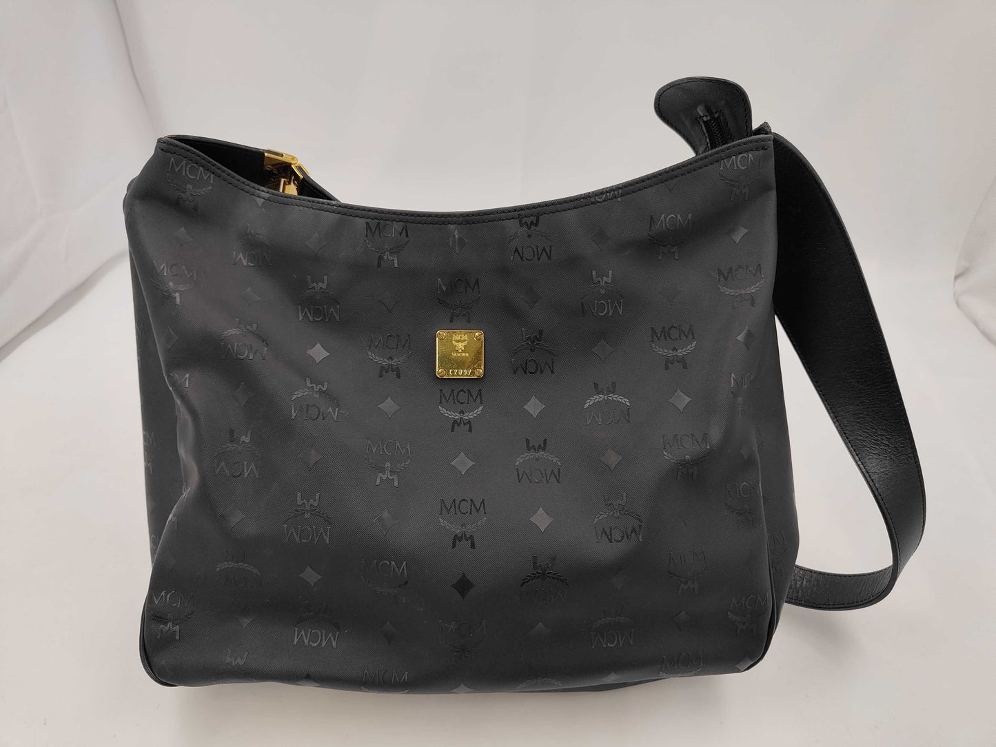 MCM Black Visetos Shoulder Bag