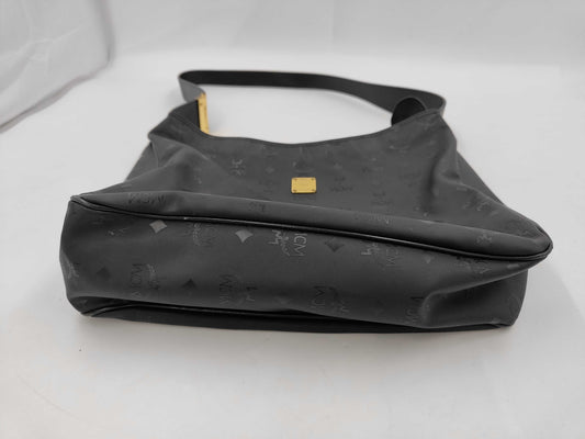 MCM Black Visetos Shoulder Bag