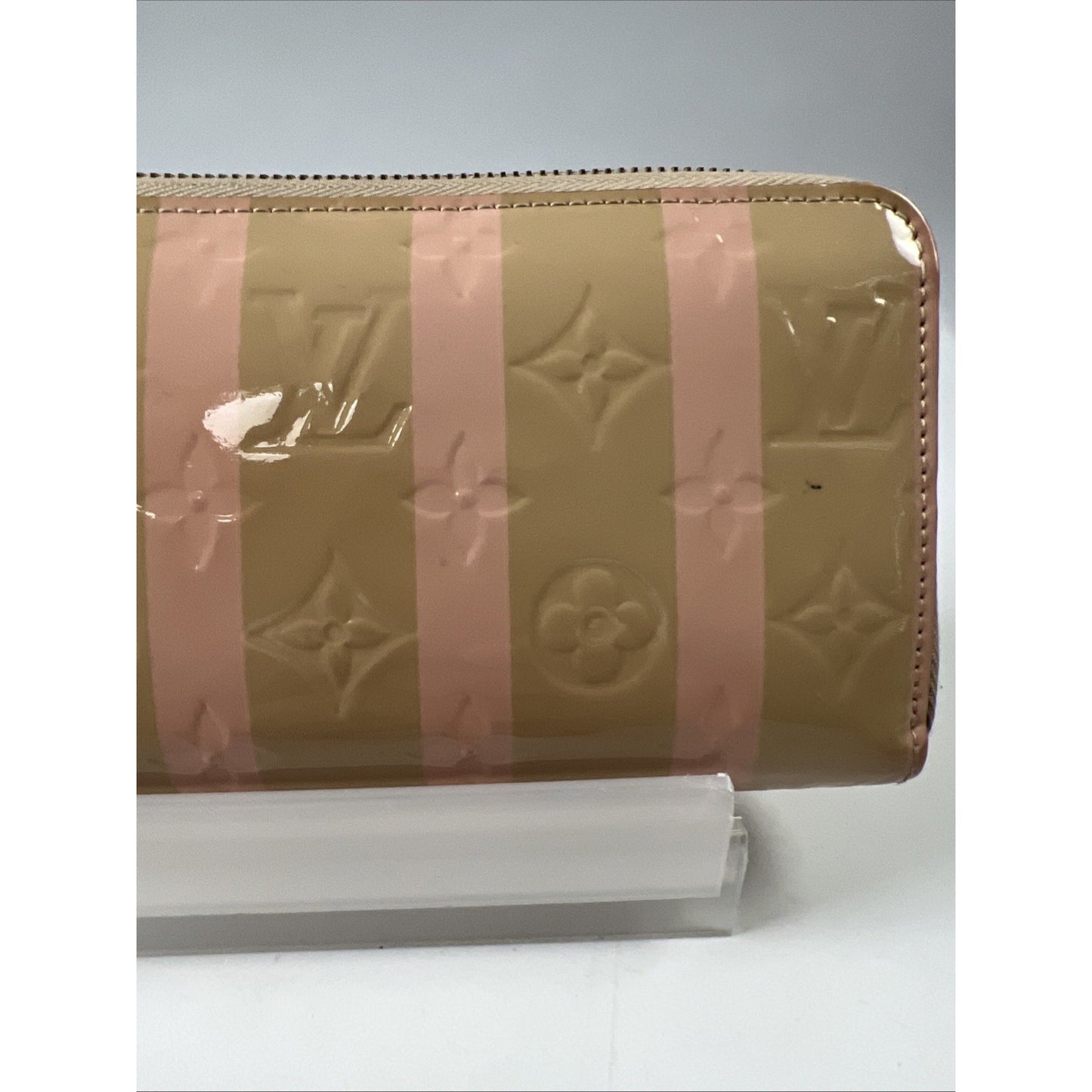 Louis Vuitton Vernis Rayeur Zippy Wallet 7.6 inch ladies