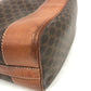 CELINE shoulder bag, drawstring type, Macadam pattern, brown, M12, with pouch