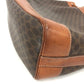 CELINE shoulder bag, drawstring type, Macadam pattern, brown, M12, with pouch