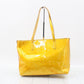MCM Yellow Vernis Handbag Gold Hardware Tote Bag w/COA