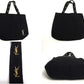 YSL Yves Saint Laurent Parfums Novelty Tote Bag Black Gold Embroidery Logo