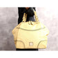 MCM Calf Leather Handbag Cream Gold Hardware Tote Bag