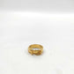 HERMES Sangle Scarf Ring Gold Metal Silk Scarf Holder Used