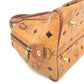 MCM Visetos Boston Bag | Canvas & Leather | Cognac | 0881N