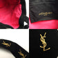 YSL Yves Saint Laurent Parfums Novelty Tote Bag Black Gold Embroidery Logo