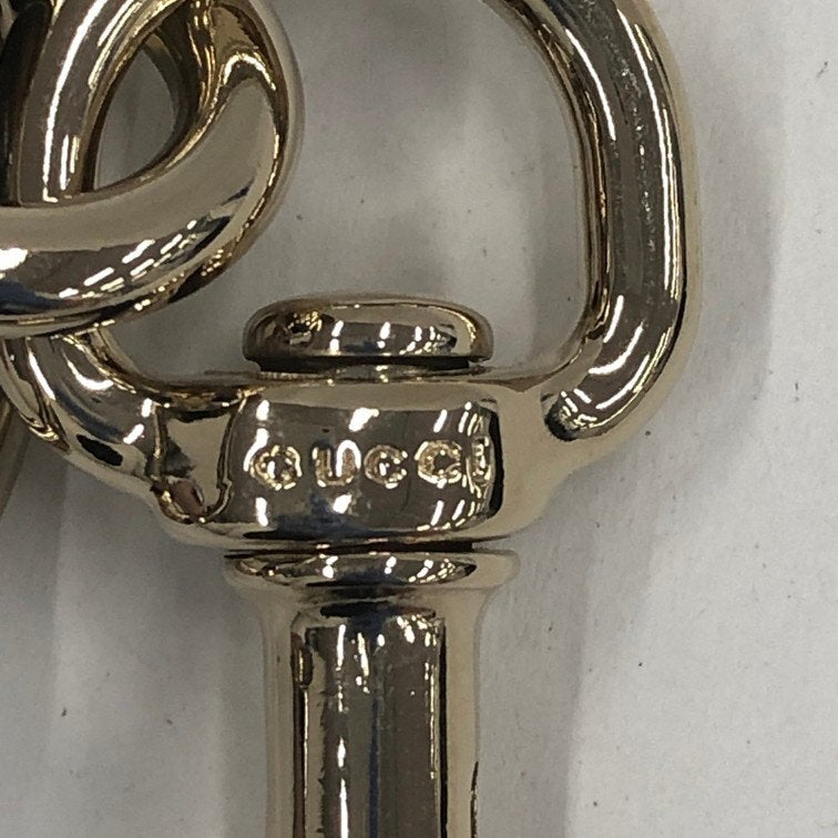 GUCCI GG Canvas Sherry Line Sneaker Key Charm Chain Ring Brown Beige