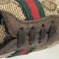 GUCCI GG Canvas Sherry Line Sneaker Key Charm Chain Ring Brown Beige