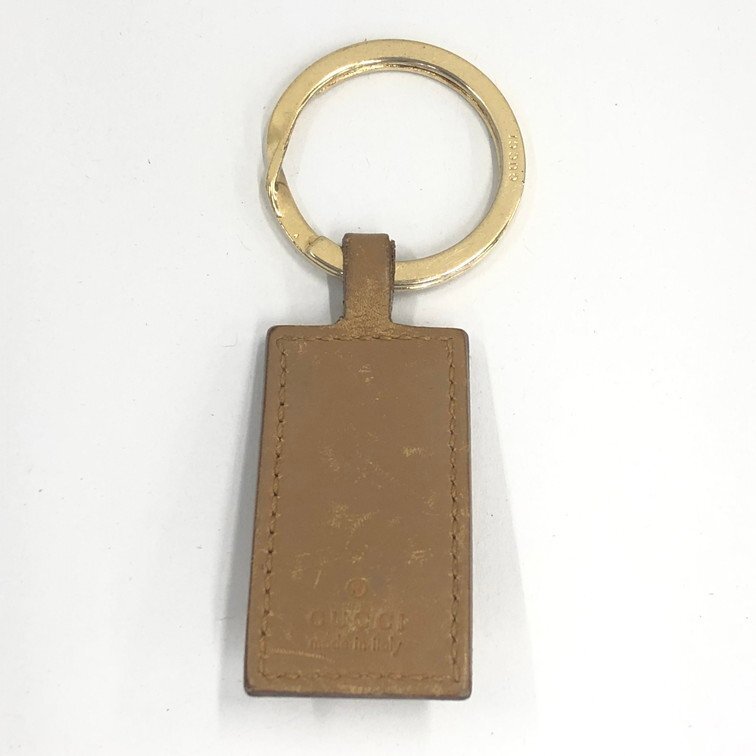 Gucci Tiger Metal Leather Key Ring Keychain Bag Charm