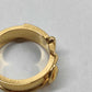 HERMES Sangle Scarf Ring Gold Metal Silk Scarf Holder Used