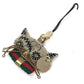Gucci Cat Gucchori Key Charm | GG Canvas | Beige & Gold