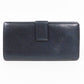 YSL Yves Saint Laurent Y-Line Long Wallet | Black Leather | Women's