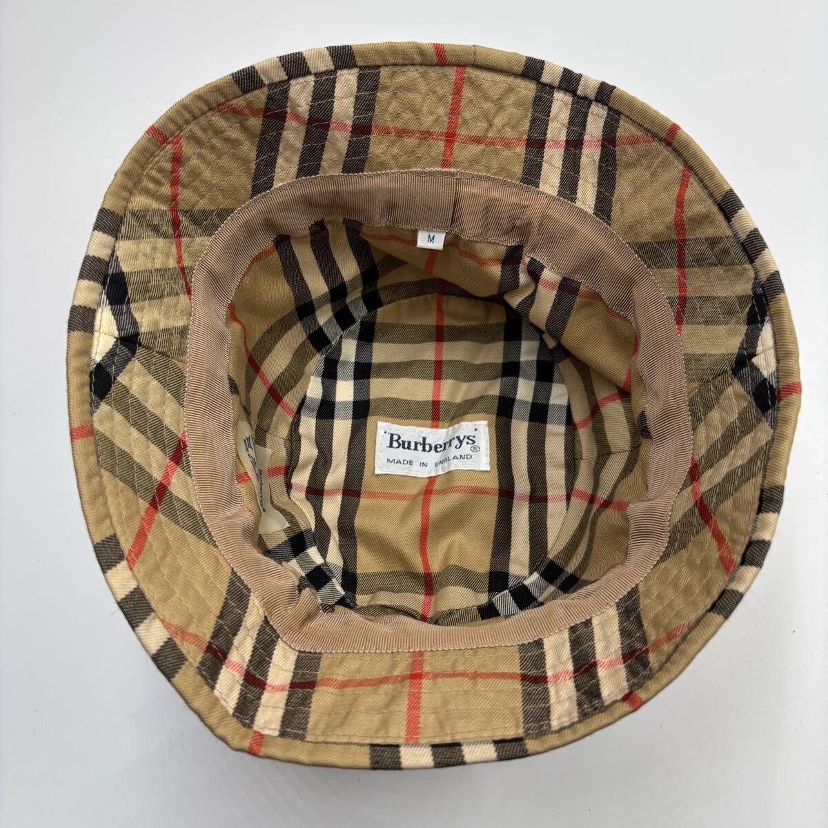 Burberry Nova Check Bucket Hat | Cotton | Beige | Size M | Unisex