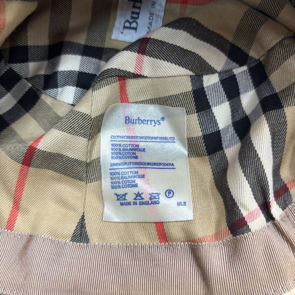 Burberry Nova Check Bucket Hat | Cotton | Beige | Size M | Unisex