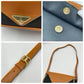 Yves Saint Laurent YSL Vintage Shoulder Bag Navy Brown