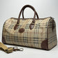 Burberry Nova Check Boston Bag | PVC & Leather | Beige | Unisex