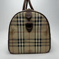 Burberry Nova Check Boston Bag | PVC & Leather | Beige | Unisex