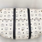 MCM Munchen White/Blue Canvas Leather Large Duffle Weekender Travel Bag
